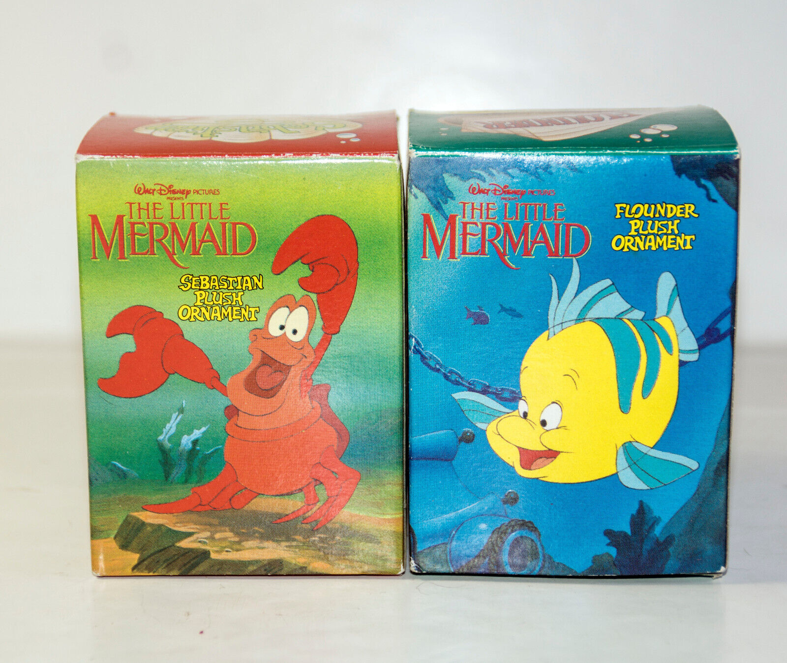 McDonald's 1989 Disney's The Little Mermaid Sebastian & Flounder Plush Ornaments