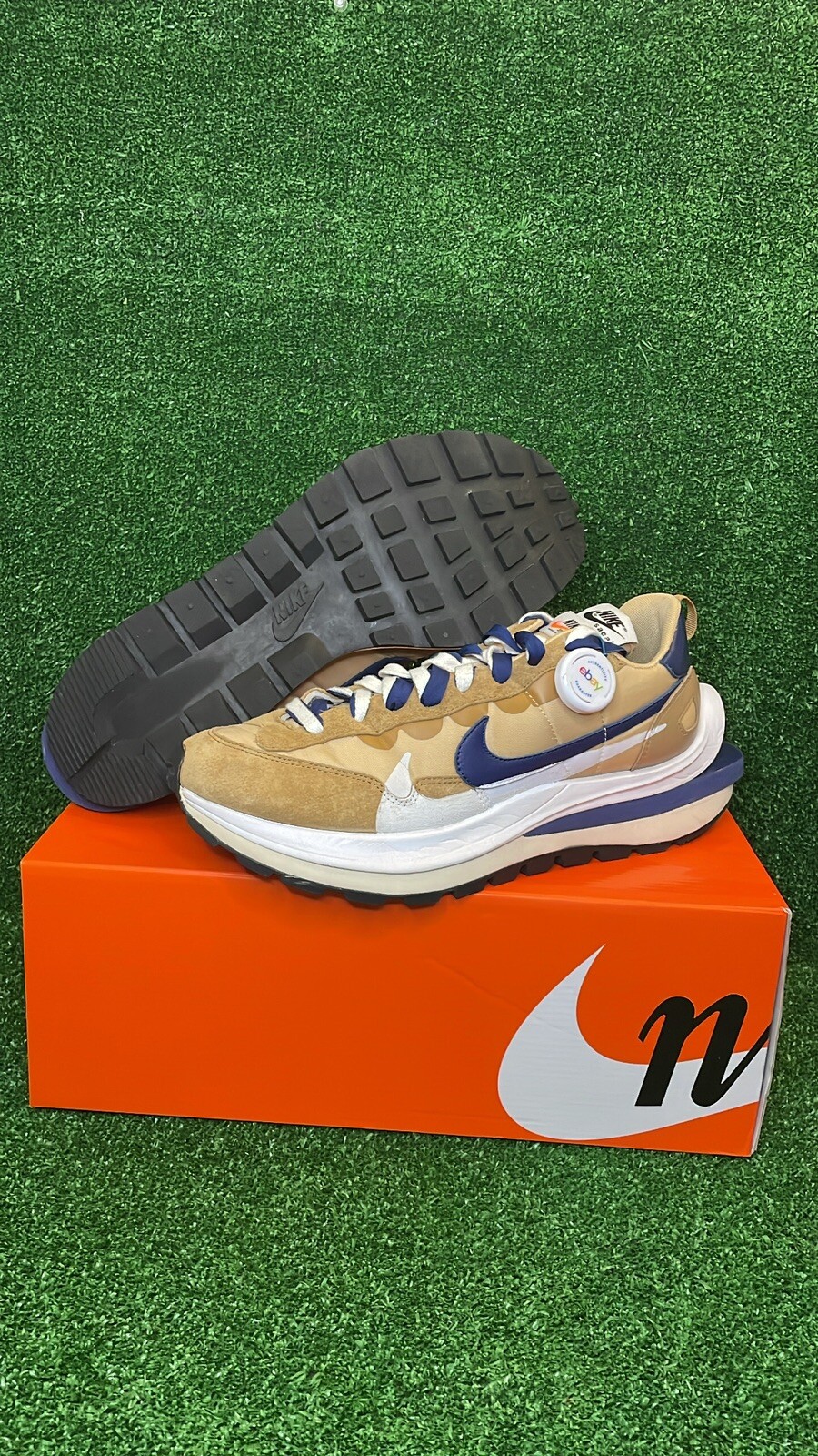 SACAI X NIKE Taglia 13 Nike VaporWaffle x Sacai Tan Navy blu sesamo vuoto