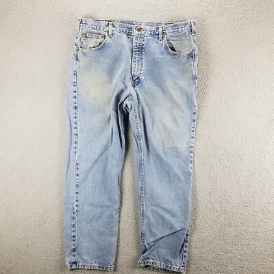 Carhartt Jeans 40x30 Blue Heavy Duty Traditional Fit B18 DST