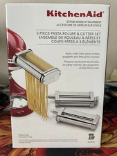 KitchenAid Stand Mixer Attachment 3-Piece Pasta Roller And Cutter Set Brand New