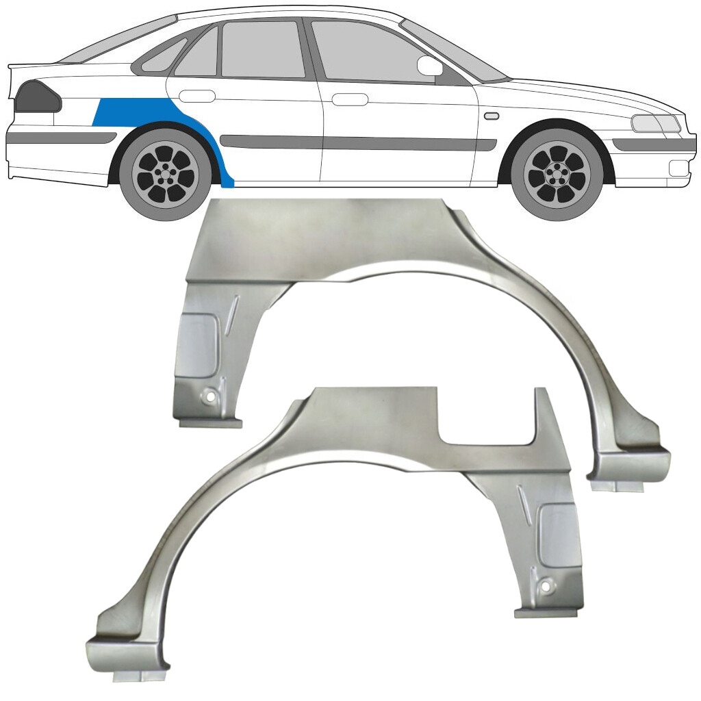 MAZDA 626 1997-2002 REAR WHEEL ARCH REPAIR PANEL REAR WING / PAIR
