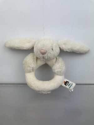 Jellycat Bashful Rabbit Ring Rassel Plüschtier Kuscheltier Tröster Jelly Cat Bunny Dou
