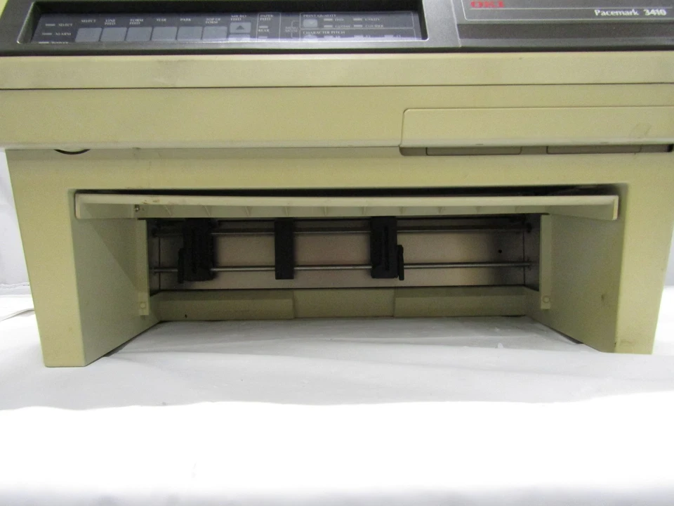 OKI Data Pacemark 3410 Dot Matrix Parallel USB Printer w/ Bottom Feed - Image 3 of 4