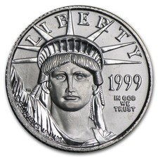 1999 1/10 oz American Platinum Eagle BU 4364.80 per troy oz