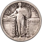 1917-D Type 2 Denver Standing Liberty Quarter SLQ 25c Fine FN F+