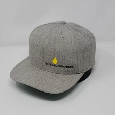 The Classics Yupoong Snapback Hat Cap Structured Grey Wool Blend Corduroy OSFA