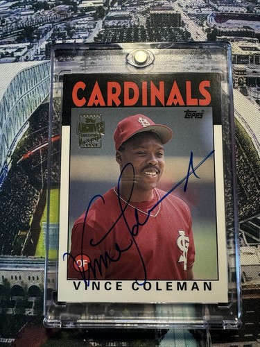 2003 Topps Archives Fan Favorites VINCE COLEMAN St. Louis Cardinals AUTO