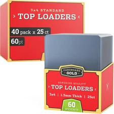 (1000) 1 CASE 1.5MM CBG THICK TRADING CARD STORAGE TOPLOADERS 60pt.