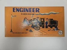 VINTAGE  ENGINEER - The Rambling Railroad Game Selchow & Righter 1957 Complete 