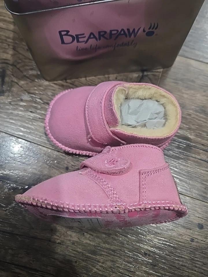 New Bearpaw Skylar Baby Girl Boots Sz Infant Pink - Image 2 of 4