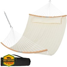 SUNCREAT Hammock for Outside Hanging, Large, Beige