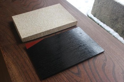 Deadstock Kaki Awase Lacquer Folded Serving Tray Japanese Kaiseki Style