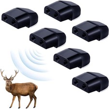 6PCS Deer Warning Whistle Self-Adhesive for Car/Motorcycle Animal Alert Black