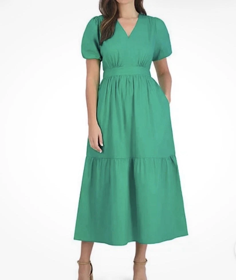 french connection green linen dress Aspen Linen Sleeveless A-Line Dress in Summer White