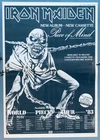 IRON MAIDEN 1983 original POSTER ADVERT PIECE OF MIND Vintage Heavy Metal