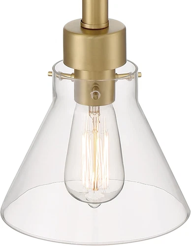 Elegant 7" Willow Creek Pendant Light in Brushed Gold for Kitchen & Dining - Picture 7 of 9