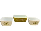 Vtg Pyrex Spring Blossom Crazy Daisy Refrigerator Set (2) 1-1/2 Cup & 1-1/2 Pint
