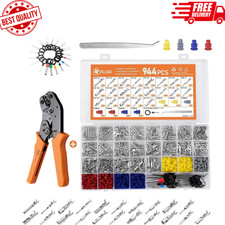 945Pcs Pin Connector Kit,Car Electrical Wire Connectors Terminal Silver