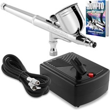 Dual Action Airbrush Kit with Mini Compressor