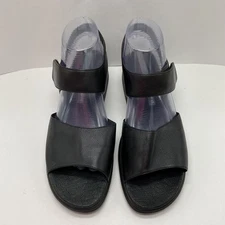 Easy Spirit Hartwell Leather Slingback Strap Sandals Black 9M