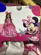 Disney Minnie Mouse Kids Premium Costume Gown Pink - Child Size M 7-8