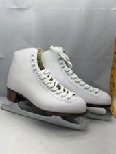 RIEDELL Women's White Leather Boot Figure Ice Skates, Model 117 Size 7