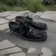 Stacy Adams Shoes Mens Size 12W Black Dress Leather Lace Up