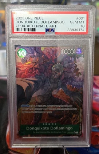 Donquixote Doflamingo OP04-031 Kingdoms of Intrigue English PSA  GMT 10