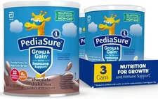 PediaSure Grow Gain Kids Nutritional Shake Mix 3 Pack Chocolate 14.1 Ounce