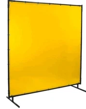 STEINER 534-6X8 Protect-o-screen Welding Screen 6' x 8' W& frame Yellow FR 3W171