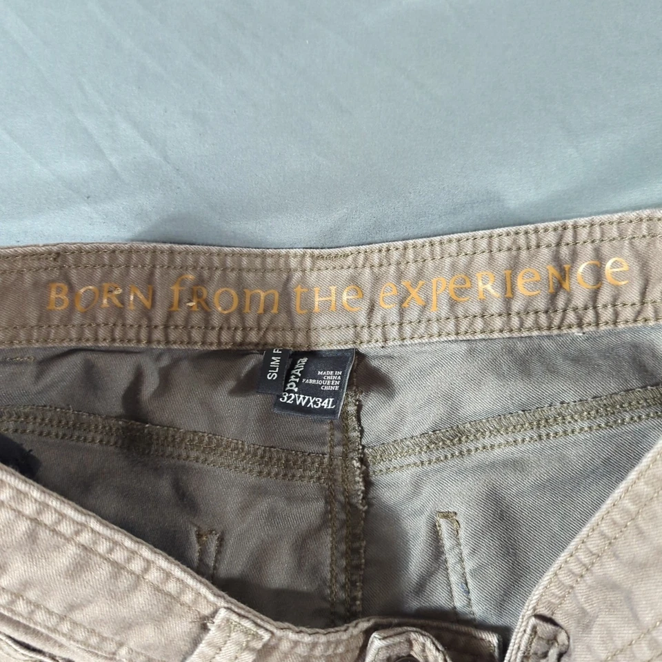 Брюки мужские prana 32x34 (32x32) коричневые приталенные эластичные повседневные Chino - Изображение 3 из 4