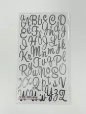 EK Success Brands Alphabet Stickers 52 Pcs Silver Foil