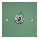 G&H FSG381-SS Flat Plate Sage Green 1 Gang 1 or 2 Way Toggle Light Switch