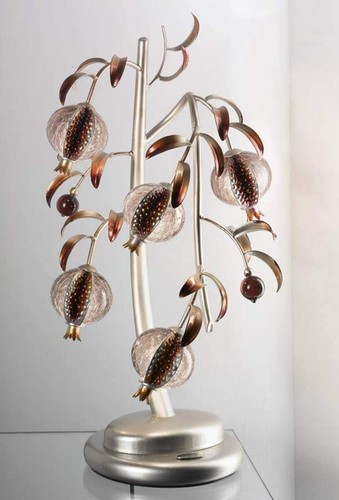 Lampe de Table Lampe Classique Métal Platine Et Verre - 第 1/1 張圖片
