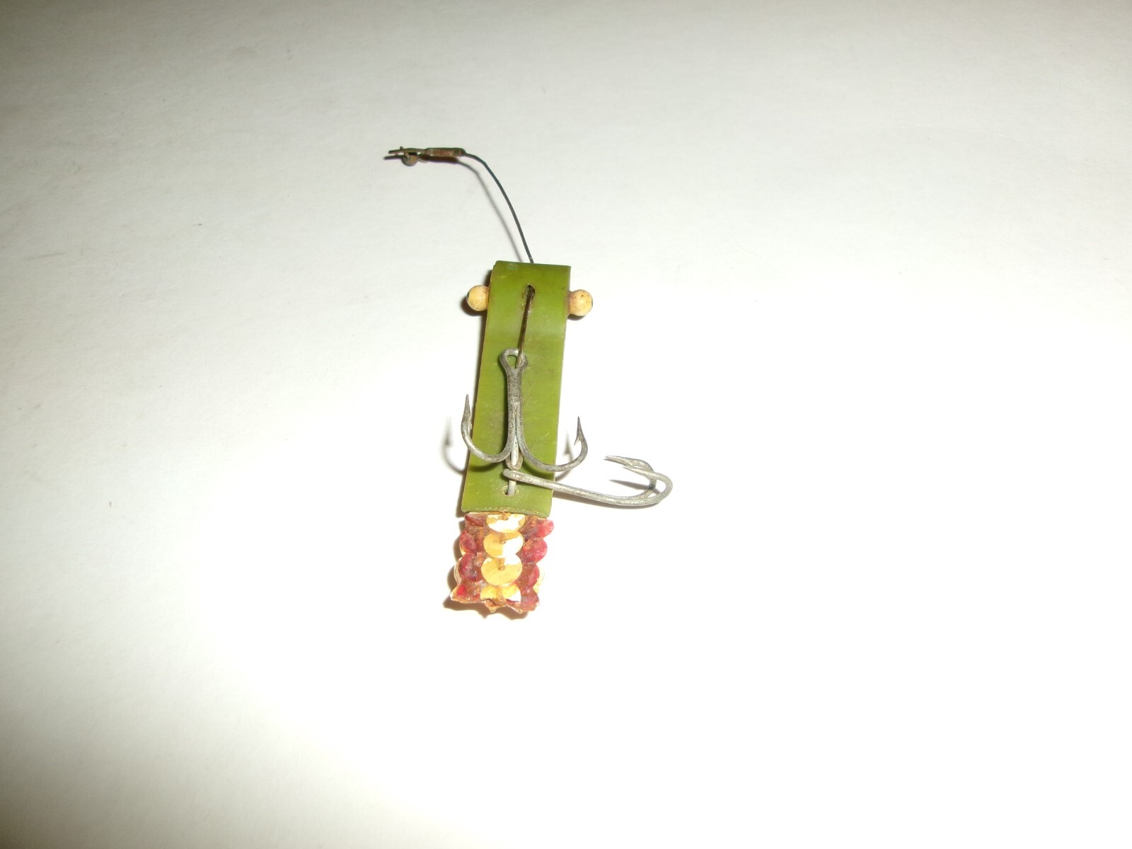 Vintage Unknown Folk Art (?) Lure Plastic Body w/ Sequences