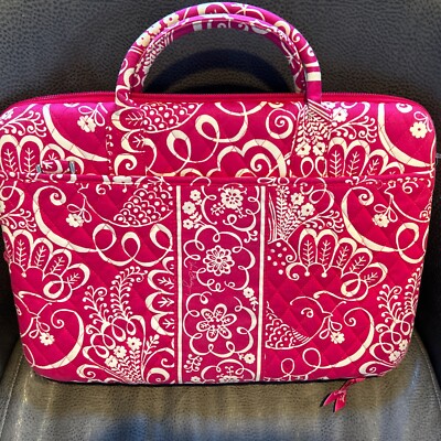 Vera Bradley Laptop Backpack Twirly Birds Pink Vera Bradley Twirly Birds Pink Laptop Case Hardshell | eBay main image 2