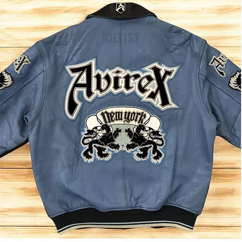 avirex leather jacket - Image 3 of 4