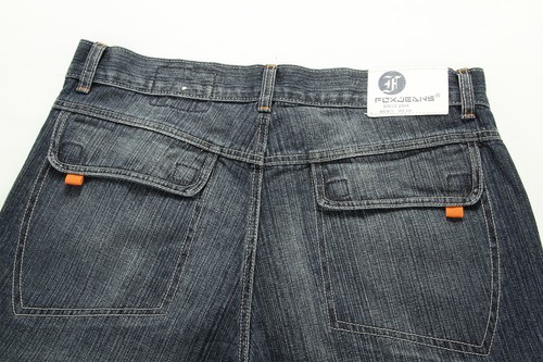 FOX JEANS Men's Bard Relaxed Fit Straight Blue Cargo Denim Jeans SIZE 30 - Picture 4 of 8