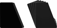 30 7" Record Bin Index Divider Cards - Sloped 7"x8-1/2" - Black Standard 20mil
