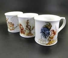 3 x Disney Beauty & The Thee Beast Mug Clock Time for Tea Enchanted Be Our Guest