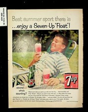 1959 7Up Seven Up 7 Up Float Summer Sport قديم للمقتنيات Print ad 015559