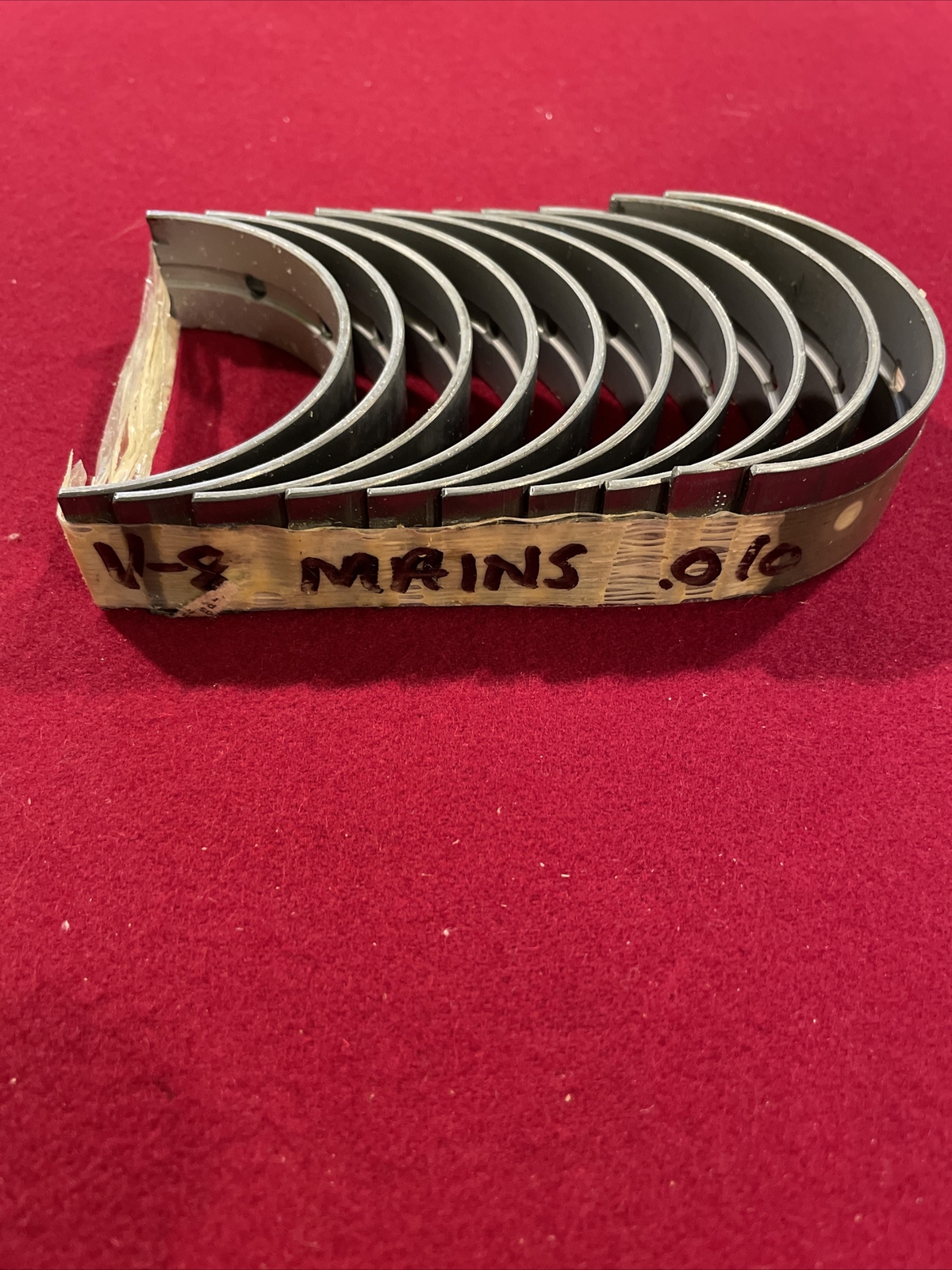 Maserati V-8 Main Bearings .010 Over - NOS OEM - vandervell