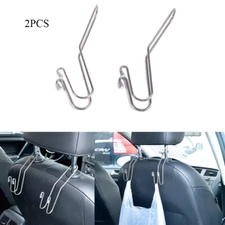 2PCS Metal Seat Headrest Hook Organizer Shopping Bag Holder Hanger for All Car