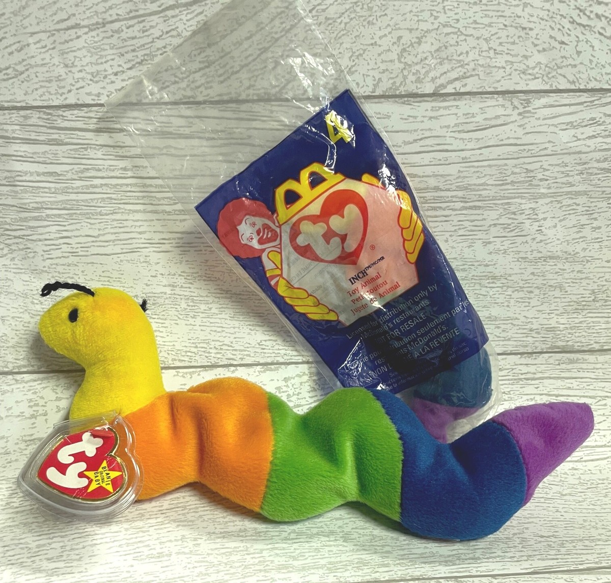 Inch Worm PVC 4th Gen 1993 Retired Ty Beanie Baby Collectible