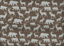 "Modern Lodge", Mountain Pattern Silhouette, Brown,  Benartex, BTY