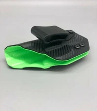 M&P 45 Full Size Black Carbon Fiber & Green Kydex IWB Holster USA Veteran Made