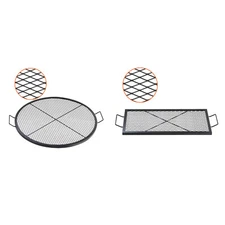 30/32/36/44" Round/Rectangle Cooking Grate Fire Pit Grill Grate X-Marks