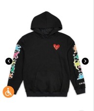 Keith Haring Heart Hoodie-Black Size 2XL
