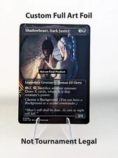 Shadowheart, Dark Justiciar Custom Foil Sticker on bulk MTG BG3 D&D Commander 15