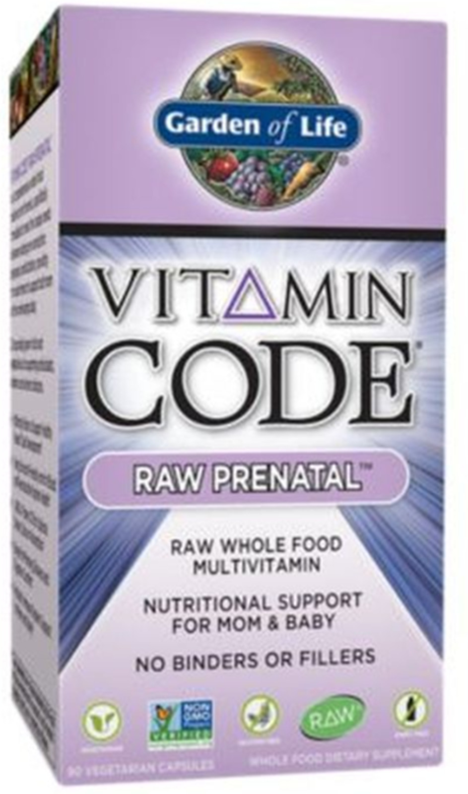 Vitamin Code Raw Prenatal “ Raw Whole Food Multivitamin (90 Vegetarian Capsules)